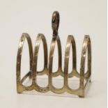 George V sterling silver toast rack