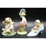 Three Royal Albert Beatrix potter figurines