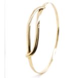 9ct yellow gold modernist bangle