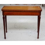 Mid 19th century satinwood card table