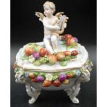 Antique German figural lidded trinket box