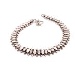 Tribal silver panelled anklet