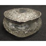 George V sterling silver lidded trinket box