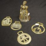 Vintage brass crinoline lady bell