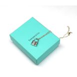 Tiffany & Co 1837 padlock pendant & chain