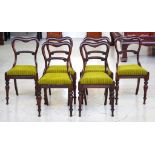 Set of 6 William IV rosewood balloon back chairs