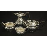Four piece Hardy Brothers silver plate tea service