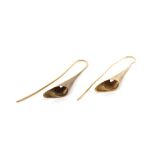 9ct yellow gold fluted earrings