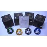 Set of 4 Baccarat Royal Family paperweights