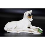 Art Nouveau German porcelain dog figurine