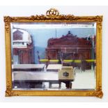 Decorative gilt framed overmantle mirror