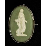 Wedgwood silver framed brooch