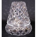 Vintage cut crystal boudoir lamp