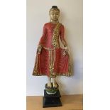 Large Burmese carved timber Mandalay style Buddha