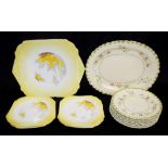 Art Deco Shelley yellow cake service