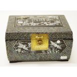 Chinese Mother of Pearl decorated lacquered box