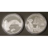 Two "225 Years of Sydney" silver medallions