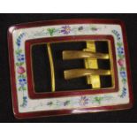 Vintage enamel buckle