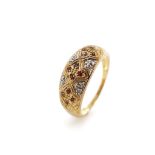 9ct two tone gold ring