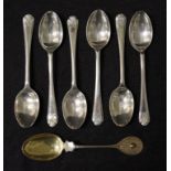 Set six George V sterling silver teaspoons