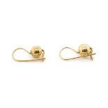 9ct yellow gold ball finial earrings