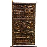 Early hand carved hardwood door