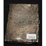 Victorian sterling silver card case/aide memoire