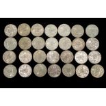 Twenty eight Australian 1966 50 cent coins