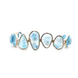 Blue topaz and silver bracelet