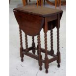 Oak drop leaf table