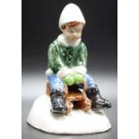 Izsepy Margit Hungary Girl on Sled figure