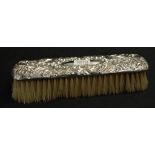 Edward VII sterling silver backed clothes brush