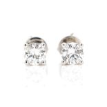 Diamond and 18ct white gold stud earrings