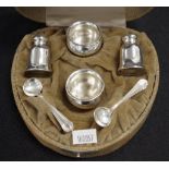 USA cased sterling silver condiment set