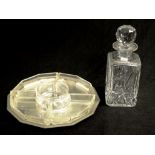 Cut crystal spirit decanter