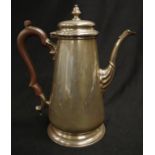 Sterling silver coffee pot with dome flat lid
