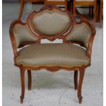 Rococo style parlour chair