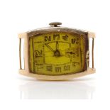 Art Deco period 9ct rose gold watch