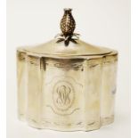 Sterling silver decorative tea caddy