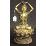 Chinese bronze seated Buddha figure