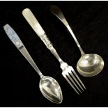 Sterling silver sauce ladle