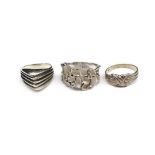 Silver retro style ring