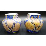 Pair of art deco handcraft Carltonware vases