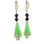 Art Deco costume jewellery ear clips