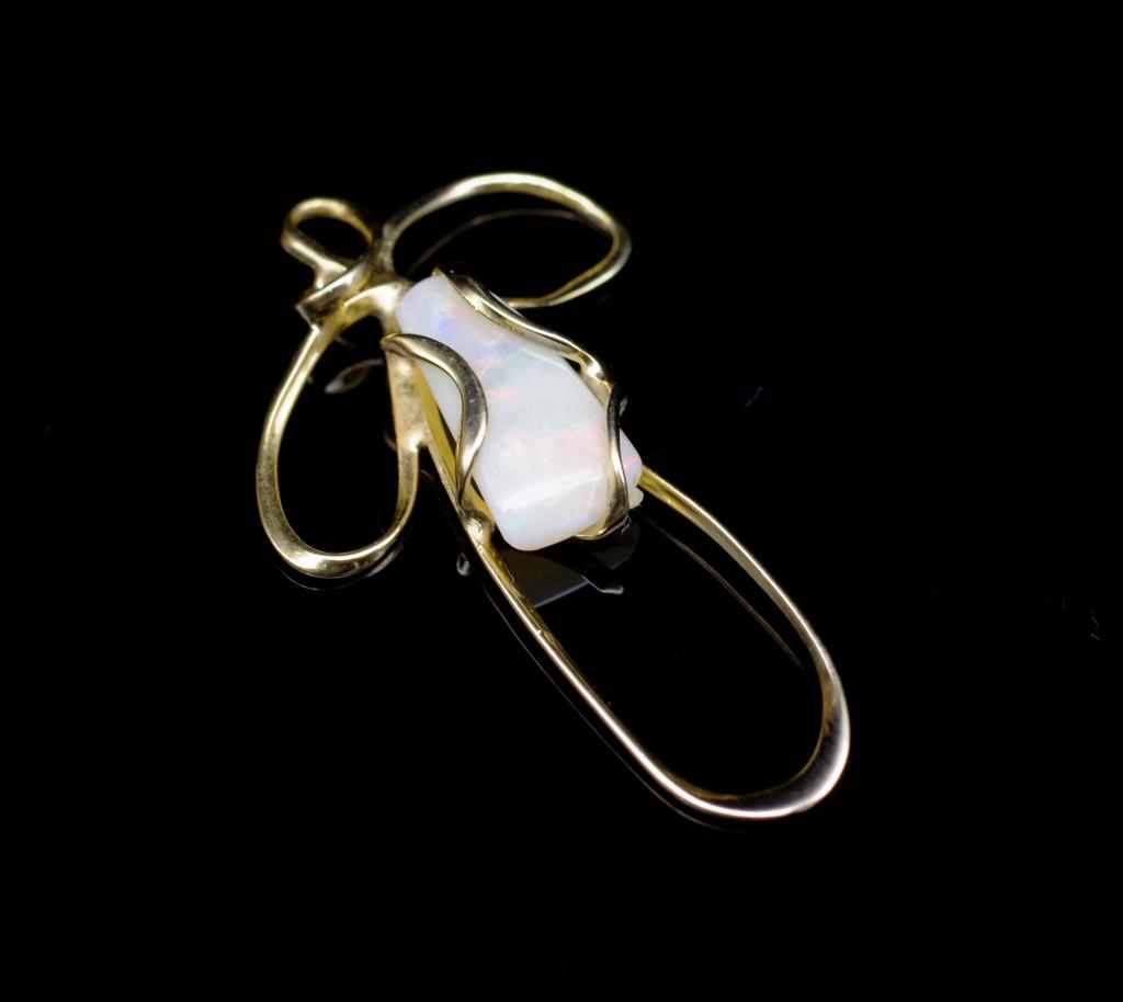 White opal and 9ct yellow gold pendant - Image 3 of 3