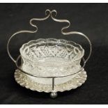 James Dixon silver plate stand with bowl