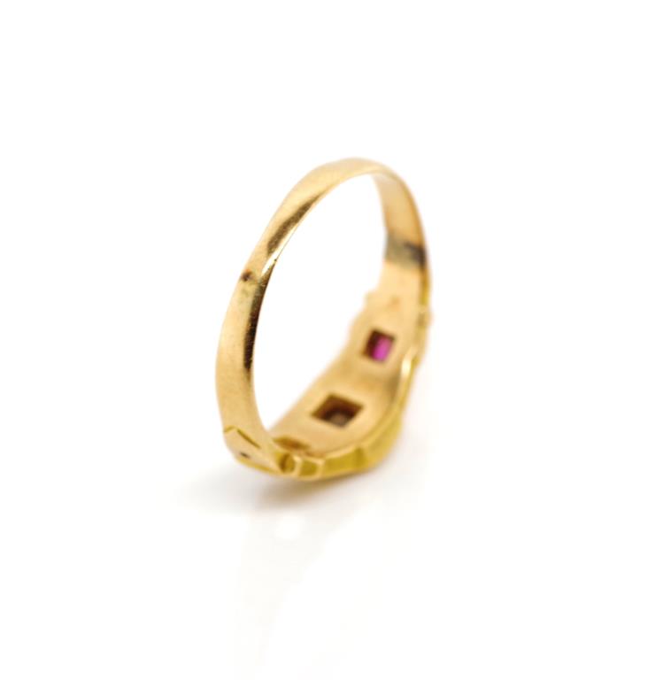 Victorian diamond set 15ct yellow gold ring - Image 3 of 3