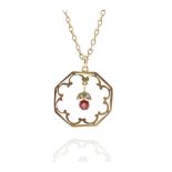 Edwardian rose gold pendant and chain