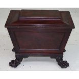 Regency mahogany sarcophagus wine cellarette