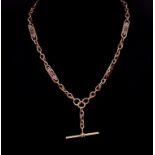 Antique 9ct rose gold and garnet necklace